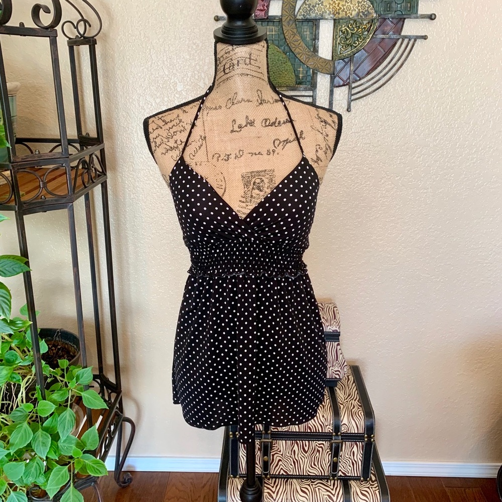 Polka dot top with padded cups